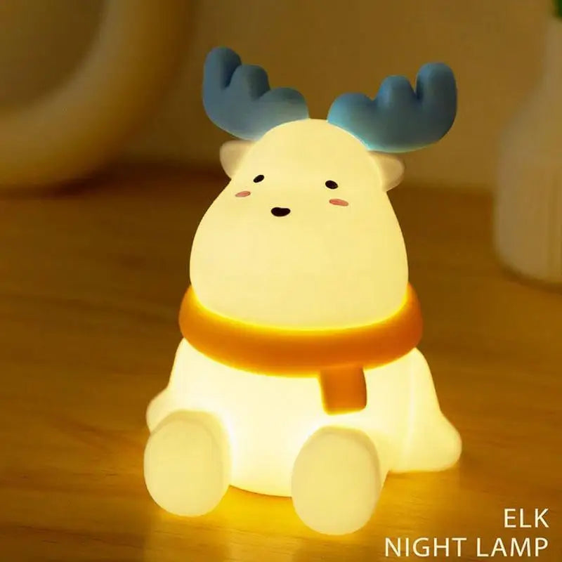 Reindeer Silicone Night Light – Dimmable Kids Elk Lamp Kids Night Light Qme