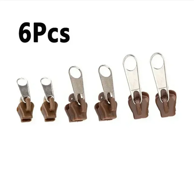 Universal Zipper Repair Kit – Replacement Zip Sliders | 9 Colors Zipper Repair Kit Qme 6pcs coffee
