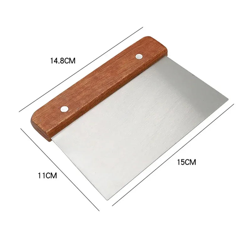 Stainless Steel Pastry Cutter Set – Dough Scraper & Noodle Knife Pastry Cutter Set Qme