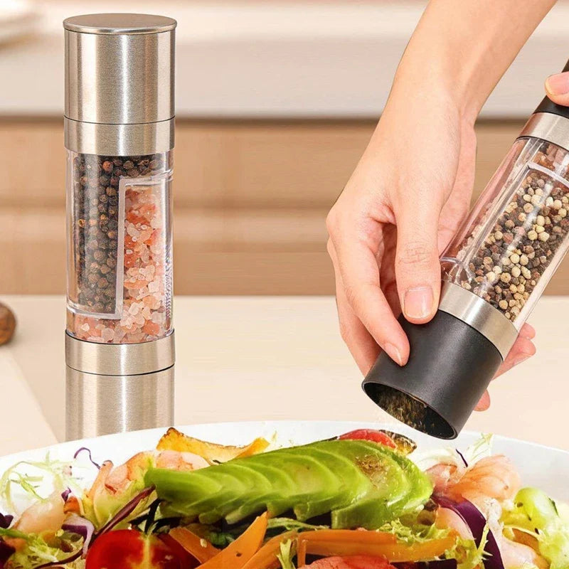 Manual Stainless Steel Salt & Pepper Grinder Mill – Adjustable Spice Grinder Mill Qme