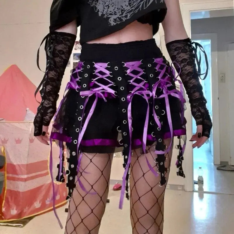 Women's Lace Elbow-Length Fingerless Gloves with Ribbon Lace Fingerless Gloves Qme