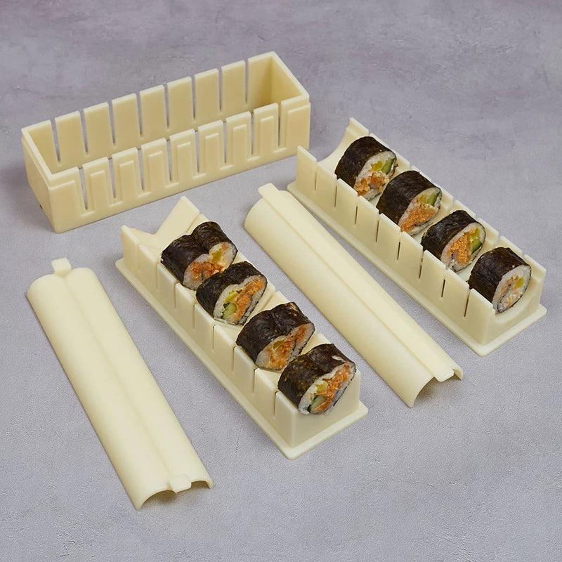 3-Piece Sushi Mold Set – Heart, Round & Square Kimbap Maker Sushi Mold Set Qst