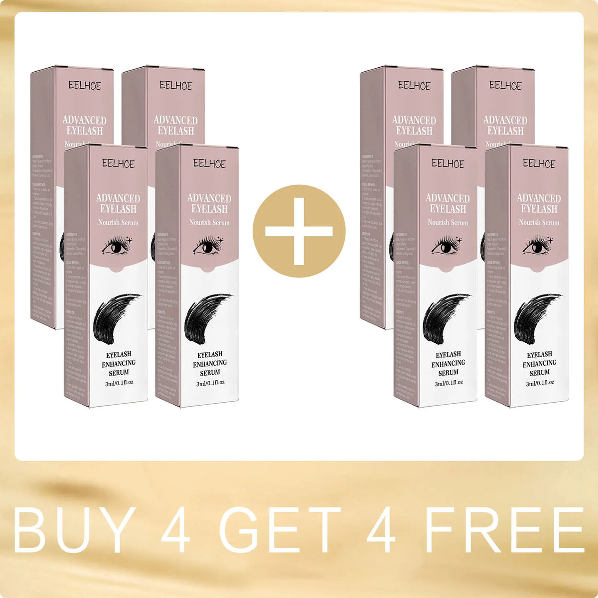 EELHOE 7-Day Eyelash Growth Serum – Lengthen & Thicken 3ml Eyelash Growth Serum Qst Buy 4 for 4 Free