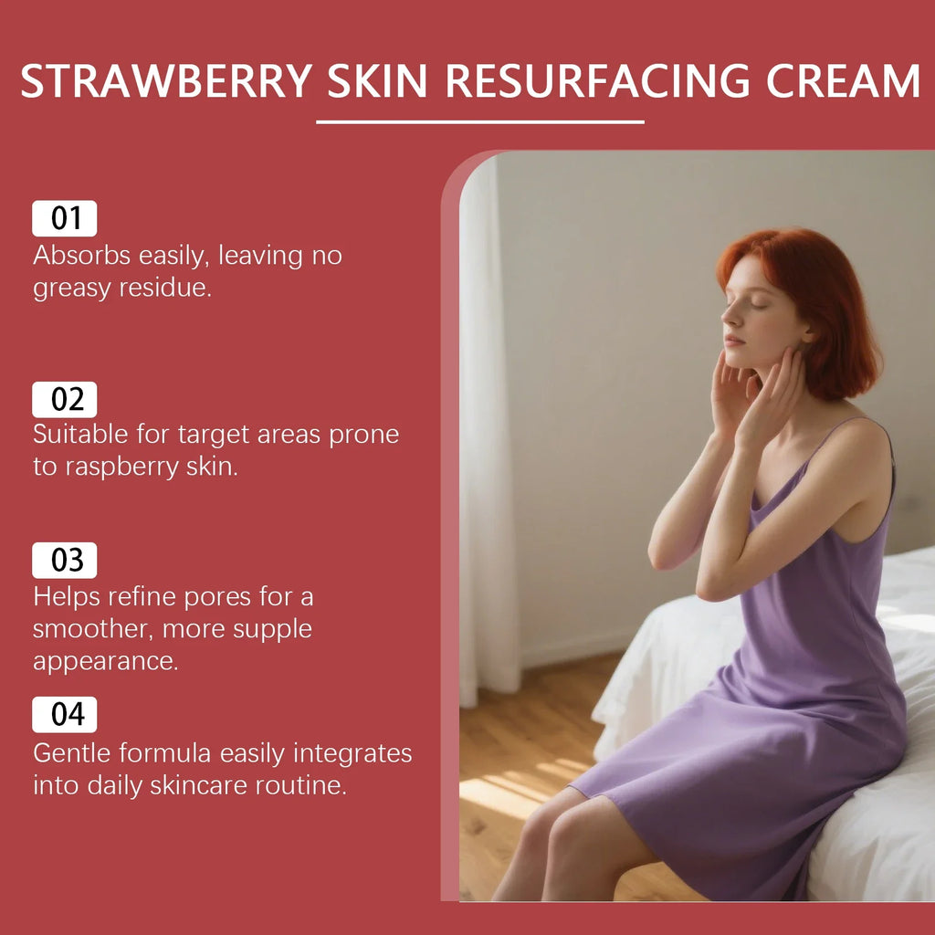 Strawberry Rejuvenating Body Cream – Brightening & Moisturizing Body Butter Cream Qme