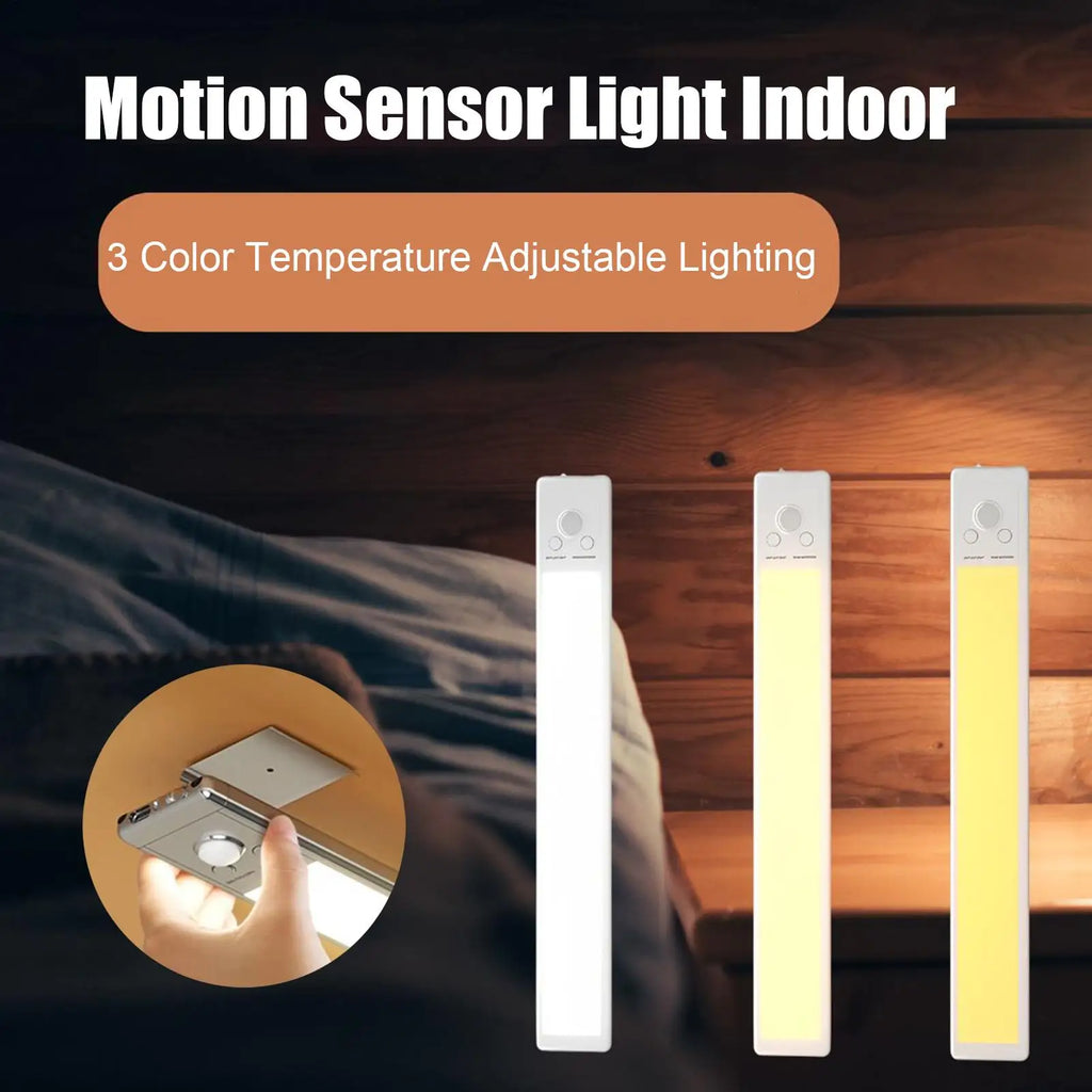 Motion Sensor Indoor Light USB Rechargeable Adjustable LED Motion Sensor Light Qme