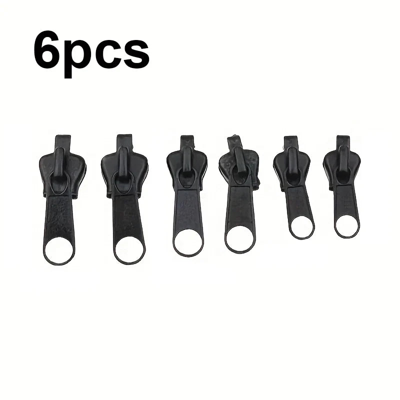 Universal Zipper Repair Kit – 6 pcs Metal Replacement Sliders Zipper Repair Kit Qme 6pcs