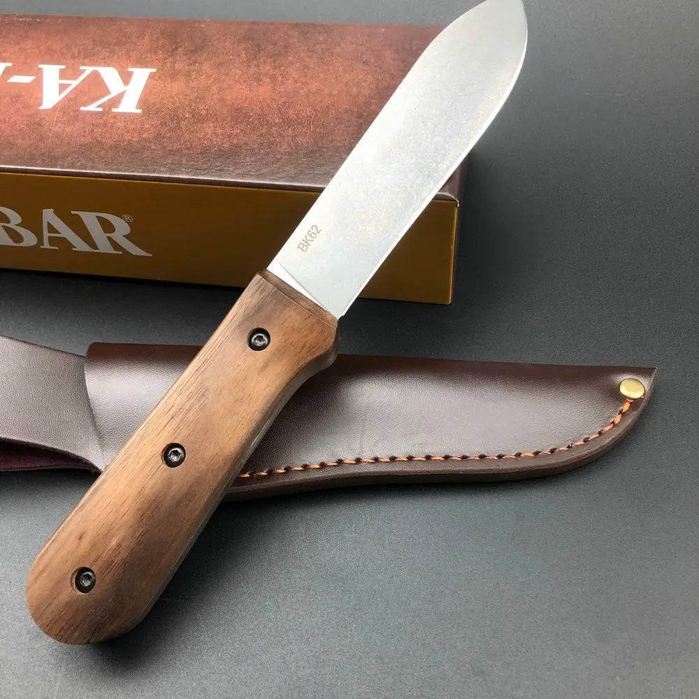 TRSKT BK62 Full Tang Hunting Knife – 1095 CroVan Steel Fixed Blade Knife Qst WHITE China Mainland