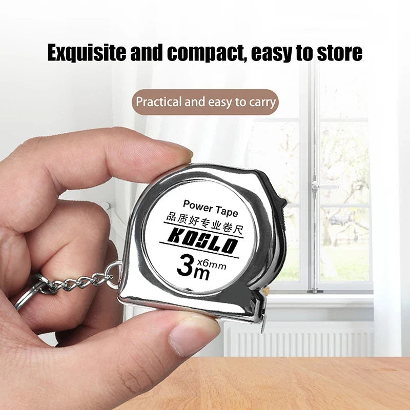 Mini Retractable Tape Measure Keychain – Stainless Steel Keychain Tape Measure Qme