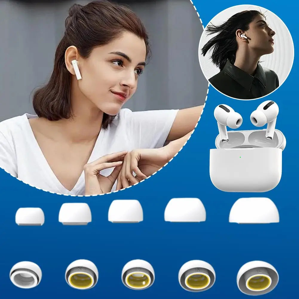 Silicone Replacement Ear Tips for AirPods Pro 3 – Soft Fit Replacement Ear Tips Qme