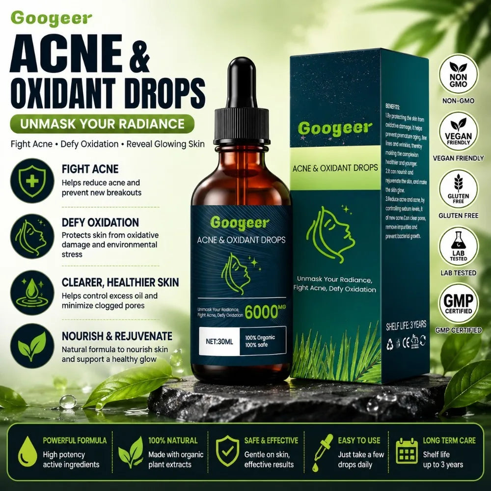 Googeer Organic Hydrating Face Drops – Dandelion & Licorice 30ml Organic Face Serum Qst
