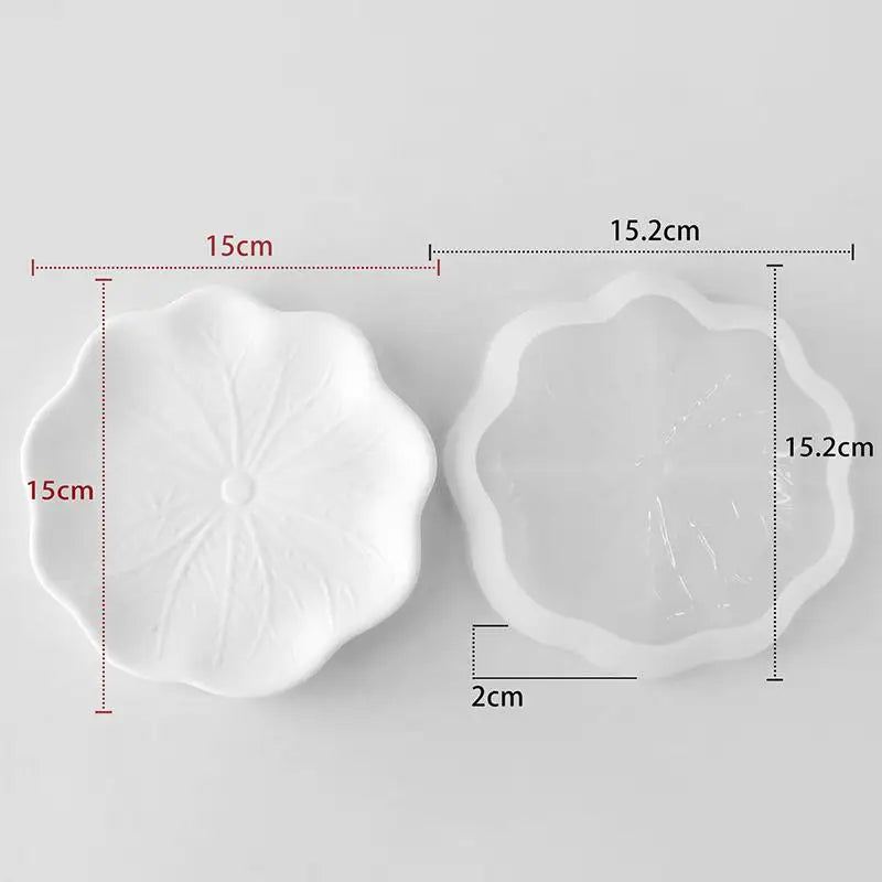 Leaf Silicone Mold – Non-Stick Reusable Mould for Resin & Gypsum Silicone Craft Mold Qst Lotus leaf A3