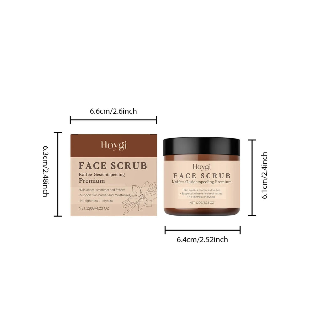 Vanilla Coffee Facial Scrub – Deep Cleansing Oil Control Facial Scrub Qme 120g Boxed
