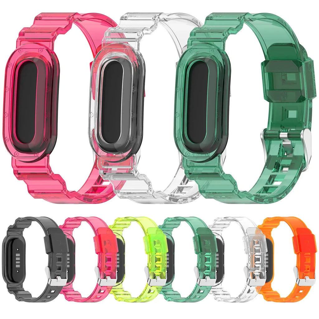 TPU Transparent Adjustable Band for Google Fitbit | 6 Colors Fitness Watch Band Qme