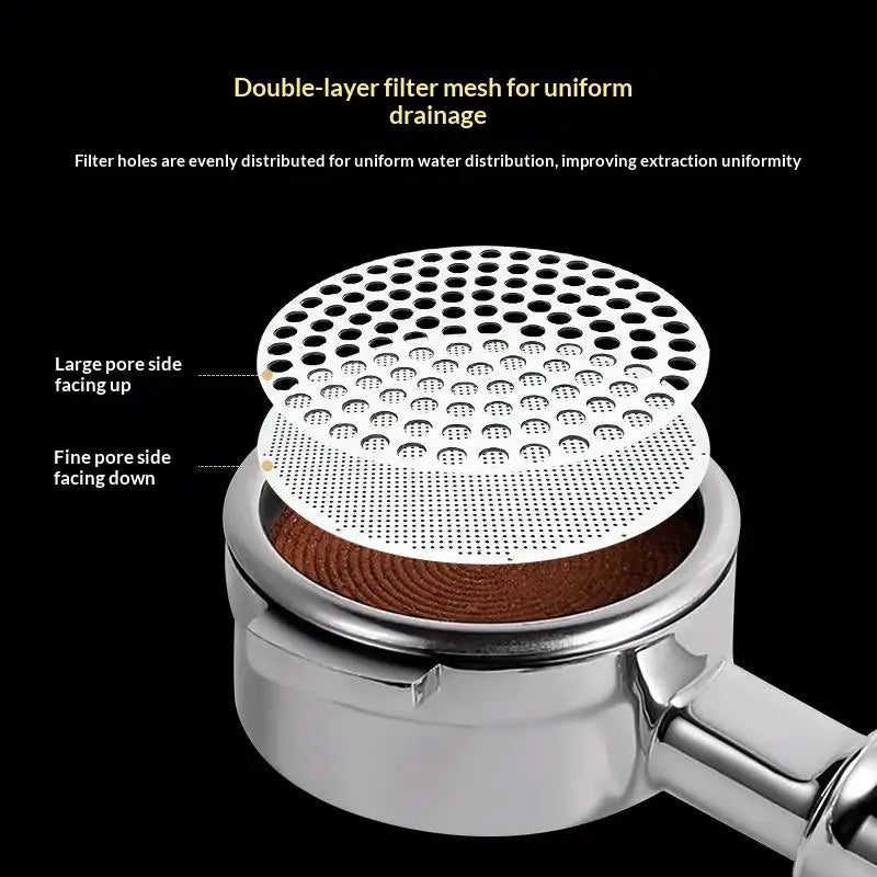 Reusable Coffee Puck Screen – 316 Stainless Steel Double Layer Espresso Puck Screen Qme