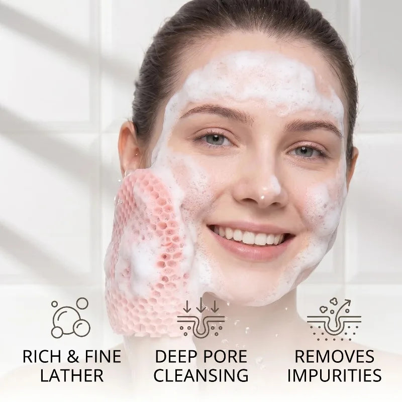 Honeycomb Exfoliating Shower Finger Caps – Body Scrub Gloves Exfoliating Bath Gloves Qme