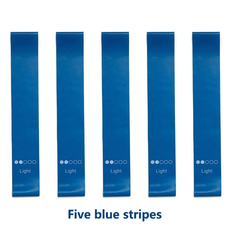 TPE Resistance Bands Set 5pcs – Loop Bands for Yoga & Gym Resistance Band Set Qst 5pcs blue