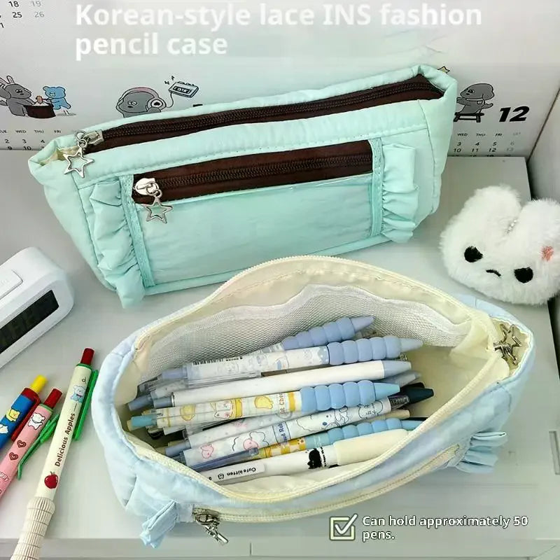 Large Capacity Aesthetic Pencil Case Pen Pouch – 9 Colors Pencil Case Pouch Qme