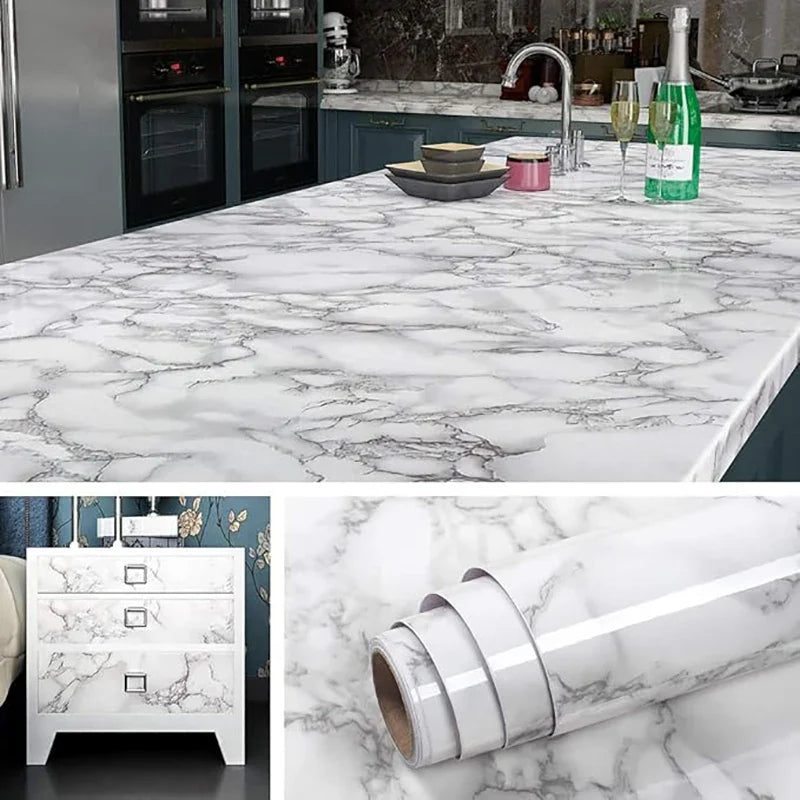 Peel & Stick Kitchen Wallpaper Sticker – Waterproof PVC Liner Peel & Stick Wallpaper Qme