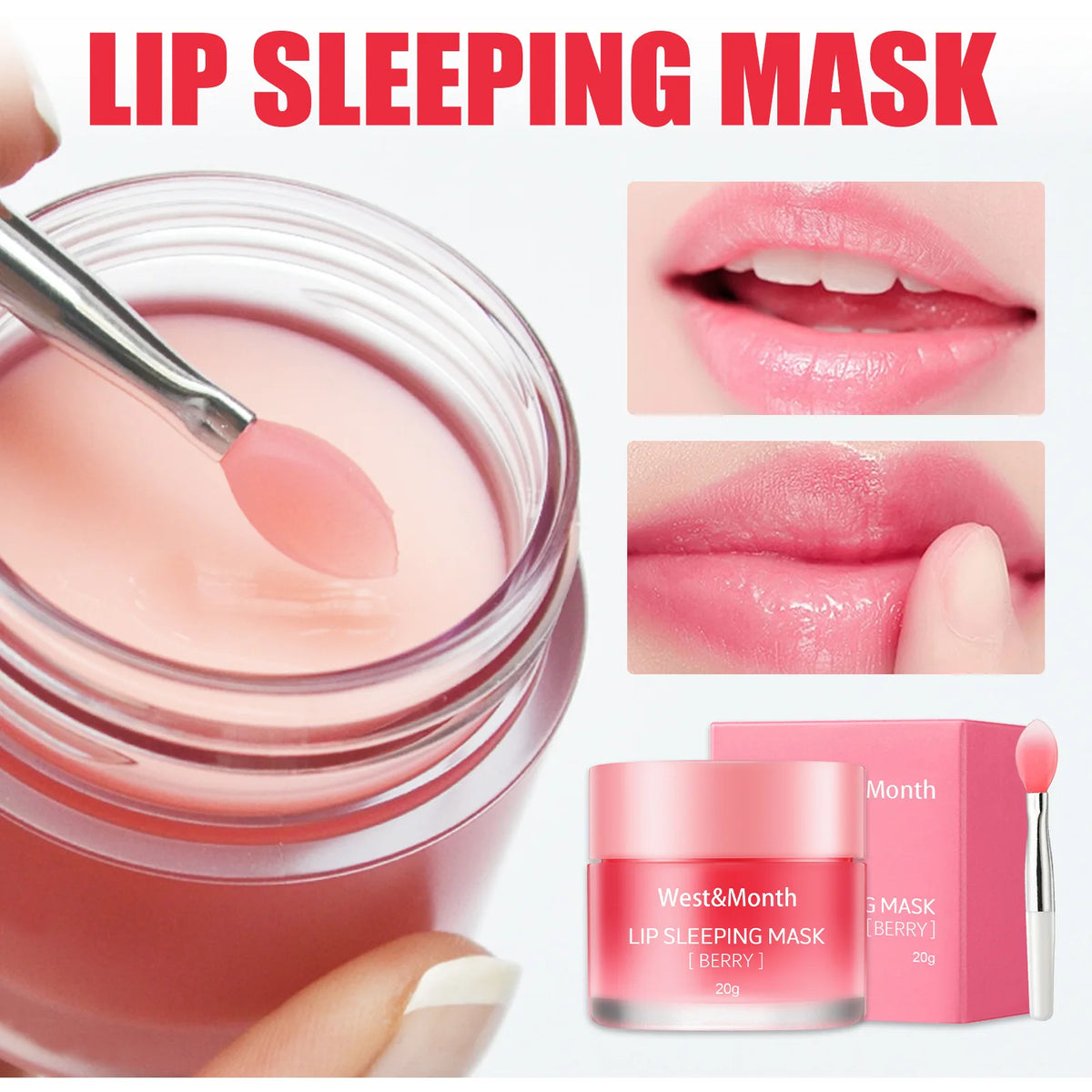 West&Month Lip Sleeping Mask – Nourishing Jelly Lip Mask 20g Lip Sleeping Mask Qst