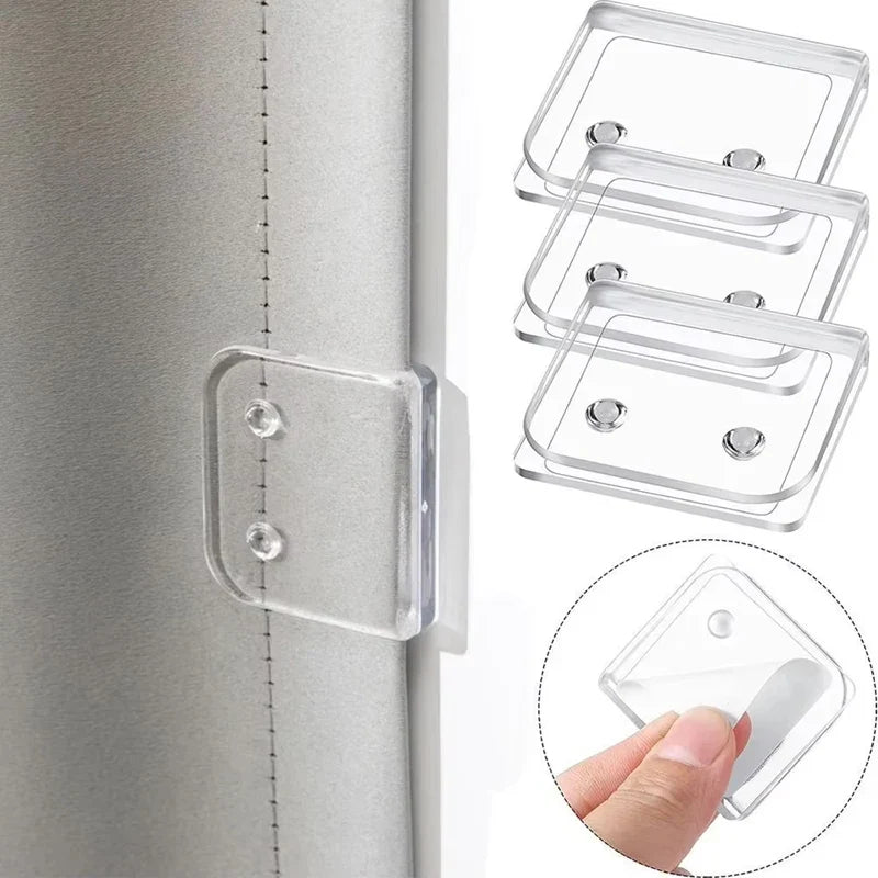 Self-Adhesive Shower Curtain Clips – Plastic Edge Holder Shower Curtain Clips Qme