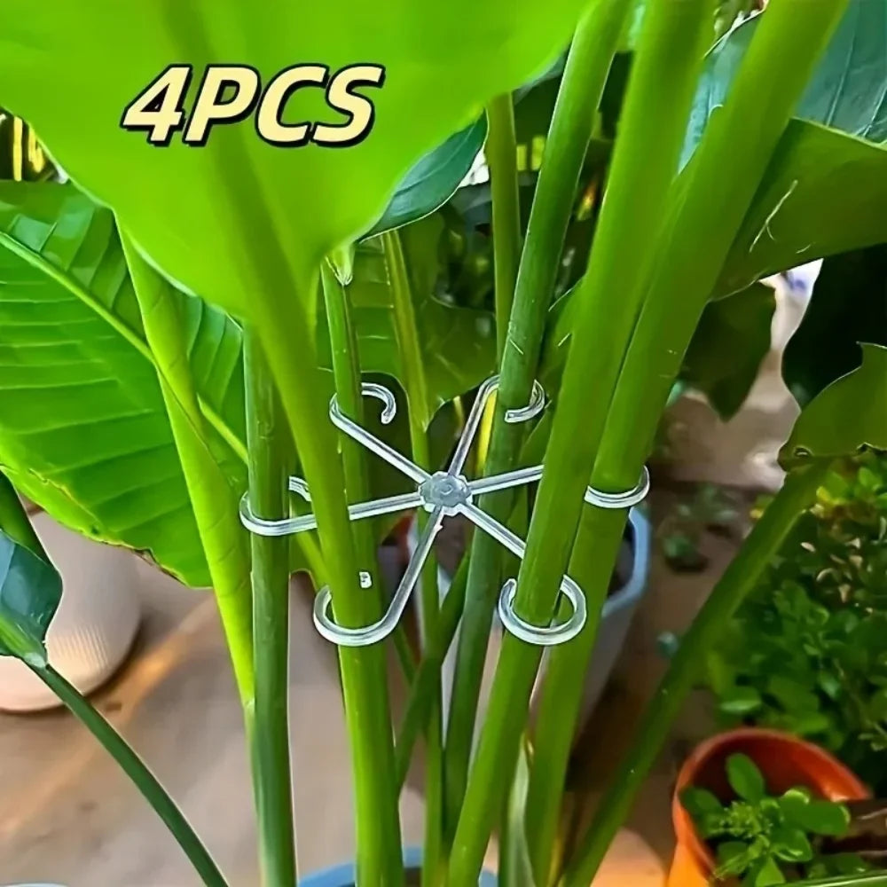 Plant Stem Support Clips Turtle Back Flower Fixing Rack 4pcs Plant Support Clips Qme