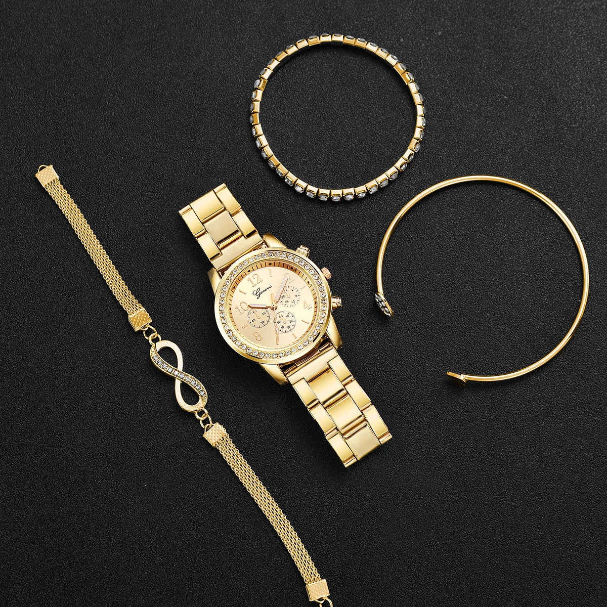 Ladies' Diamond Steel Band Fashion Watch | Quartz, 2 Colors Ladies Fashion Watch Qme