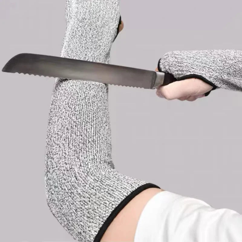 Cut-Resistant Safety Arm Sleeves | Puncture Protection 40cm Safety Arm Sleeves Qme