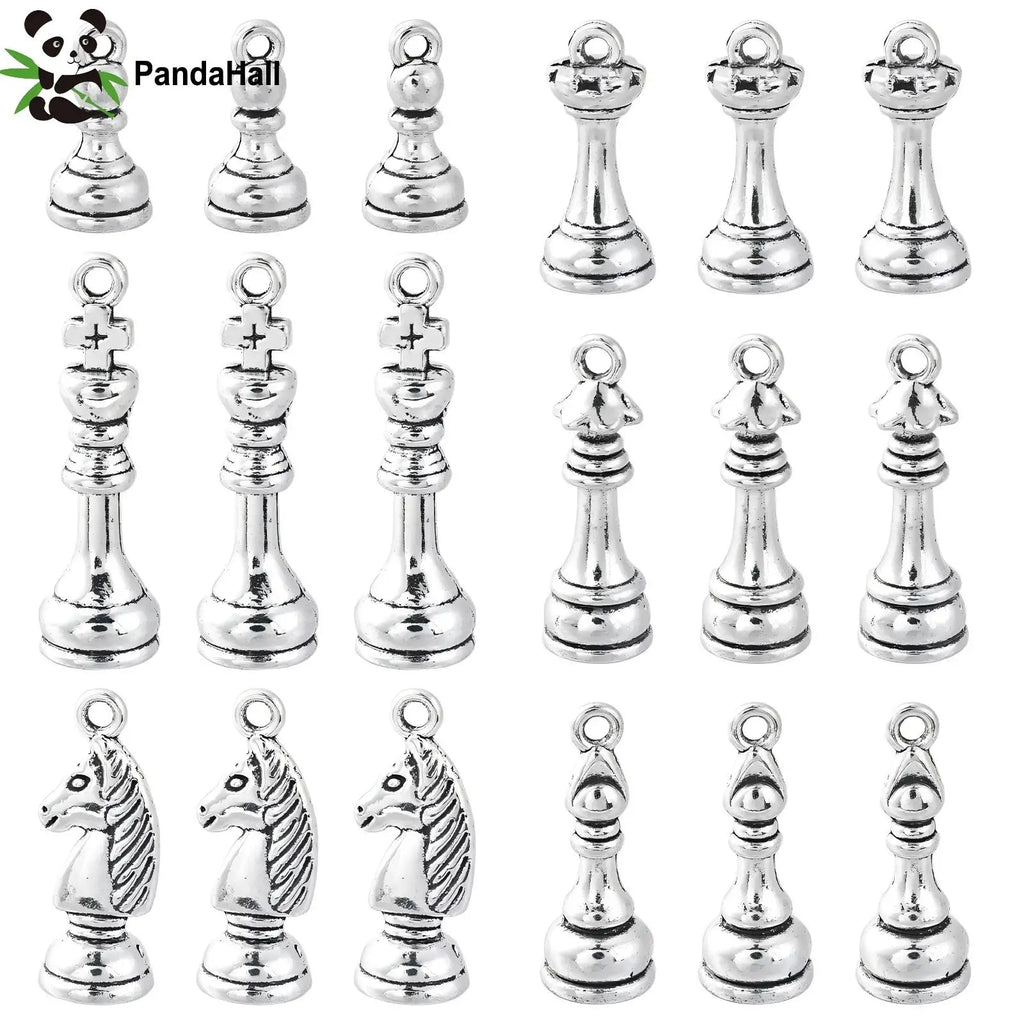 60pcs 3D Chess Piece Charms for Jewelry Making | Pandahall Jewelry Making Charms Qme Default Title
