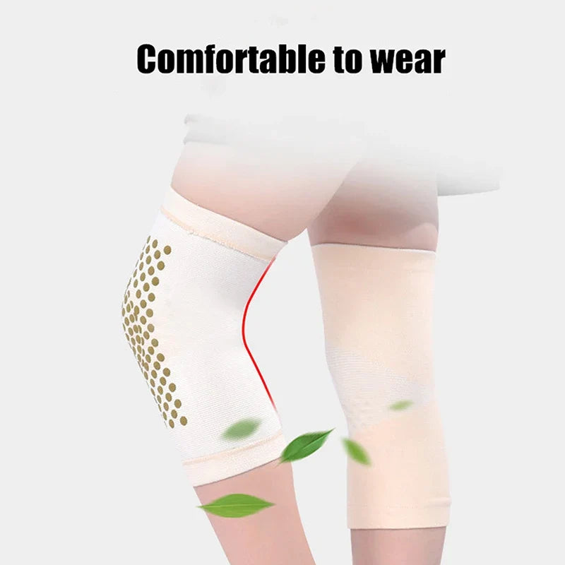 Self-Heating Wormwood Knee Braces – Warm Support Pair Knee Brace Support Qme