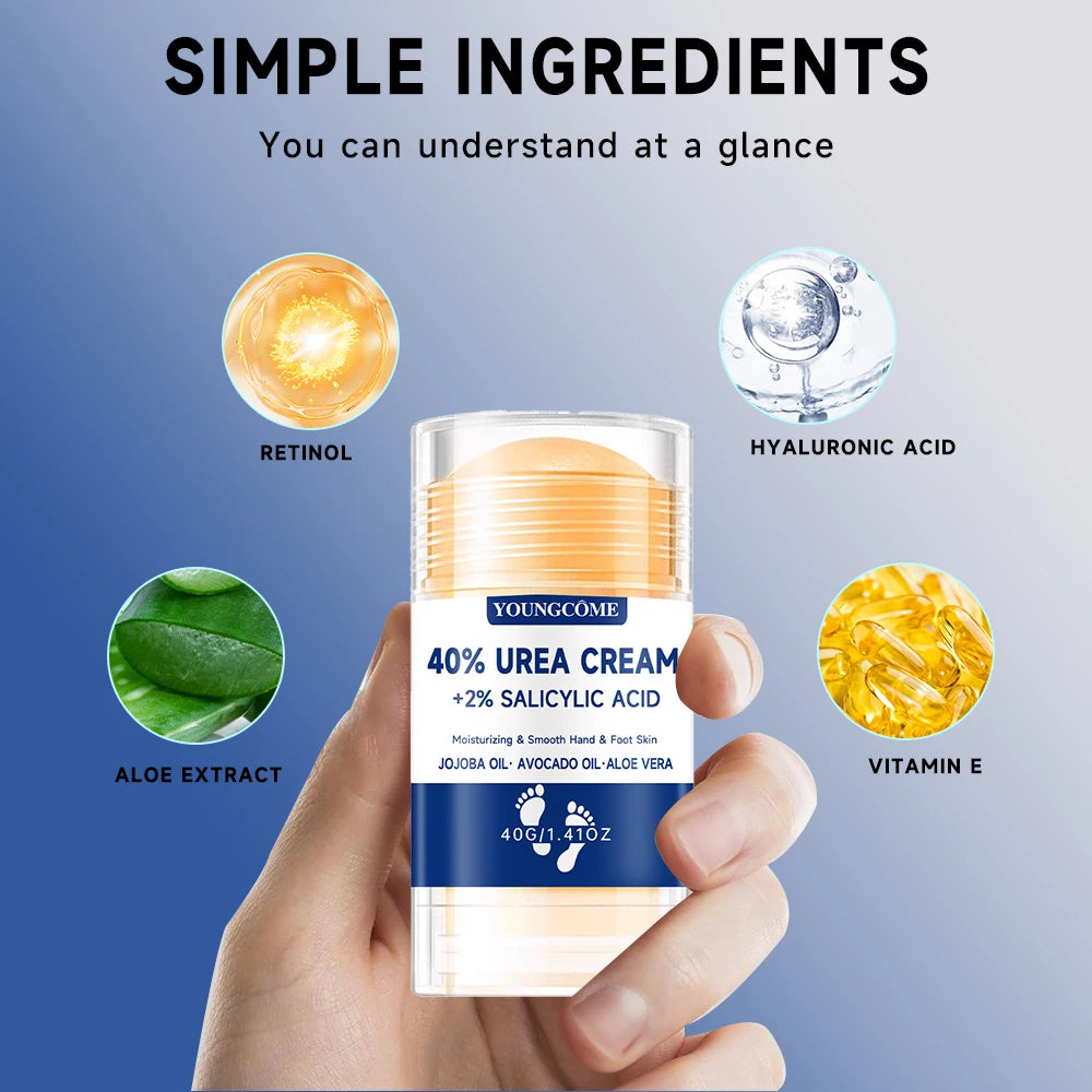 YOUNGCOME 40% Urea Foot Cream + 2% Salicylic Acid Dry Feet Foot Cream Qst