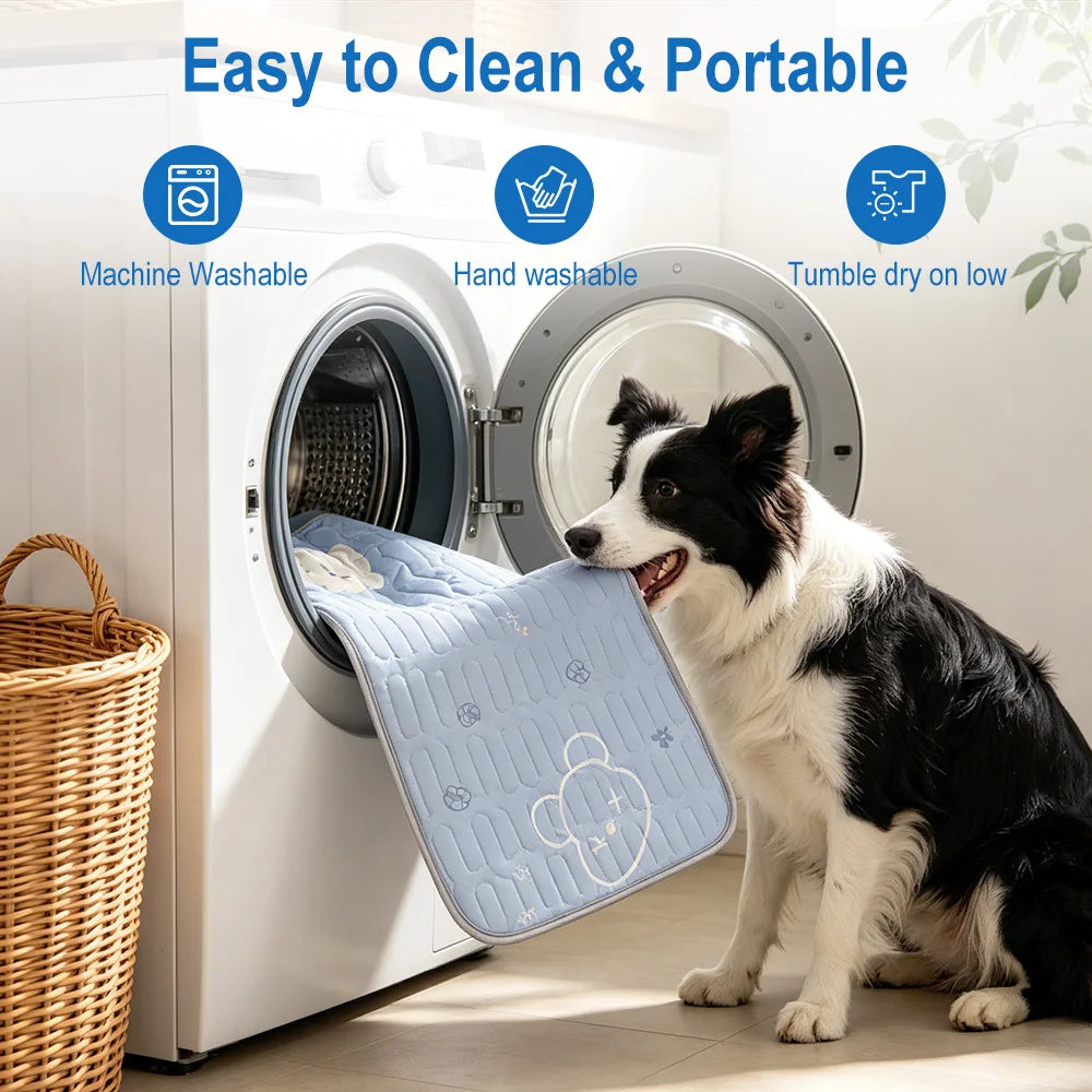 Dog Cooling Mat – Washable Latex Pad for All Dog Sizes Dog Cooling Mat Qst