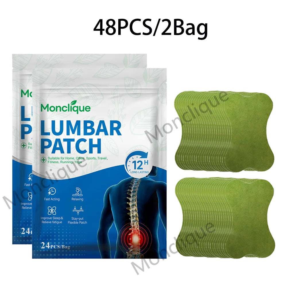 Lumbar Acupuncture Massage Patch – Back Support, 12/72 PCS Massage Patch Qst 48Pcs