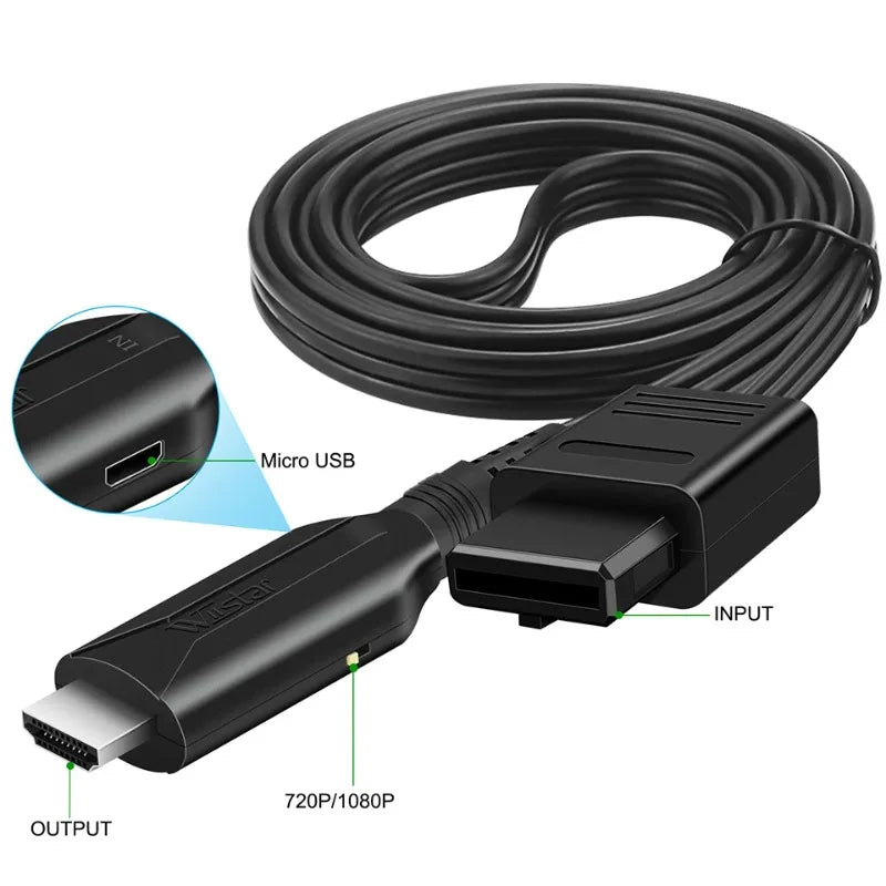 N64 to HDMI Converter HD Video Adapter for Game Console HDMI Video Adapter Qme