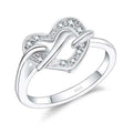 925 Sterling Silver Heart Spiral Band Ring – Sizes 6-9 Sterling Silver Ring Qme 6