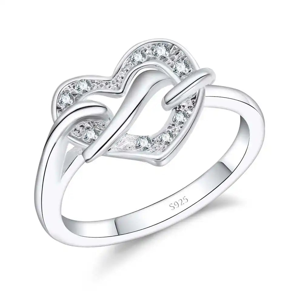 925 Sterling Silver Heart Spiral Band Ring – Sizes 6-9 Sterling Silver Ring Qme 6
