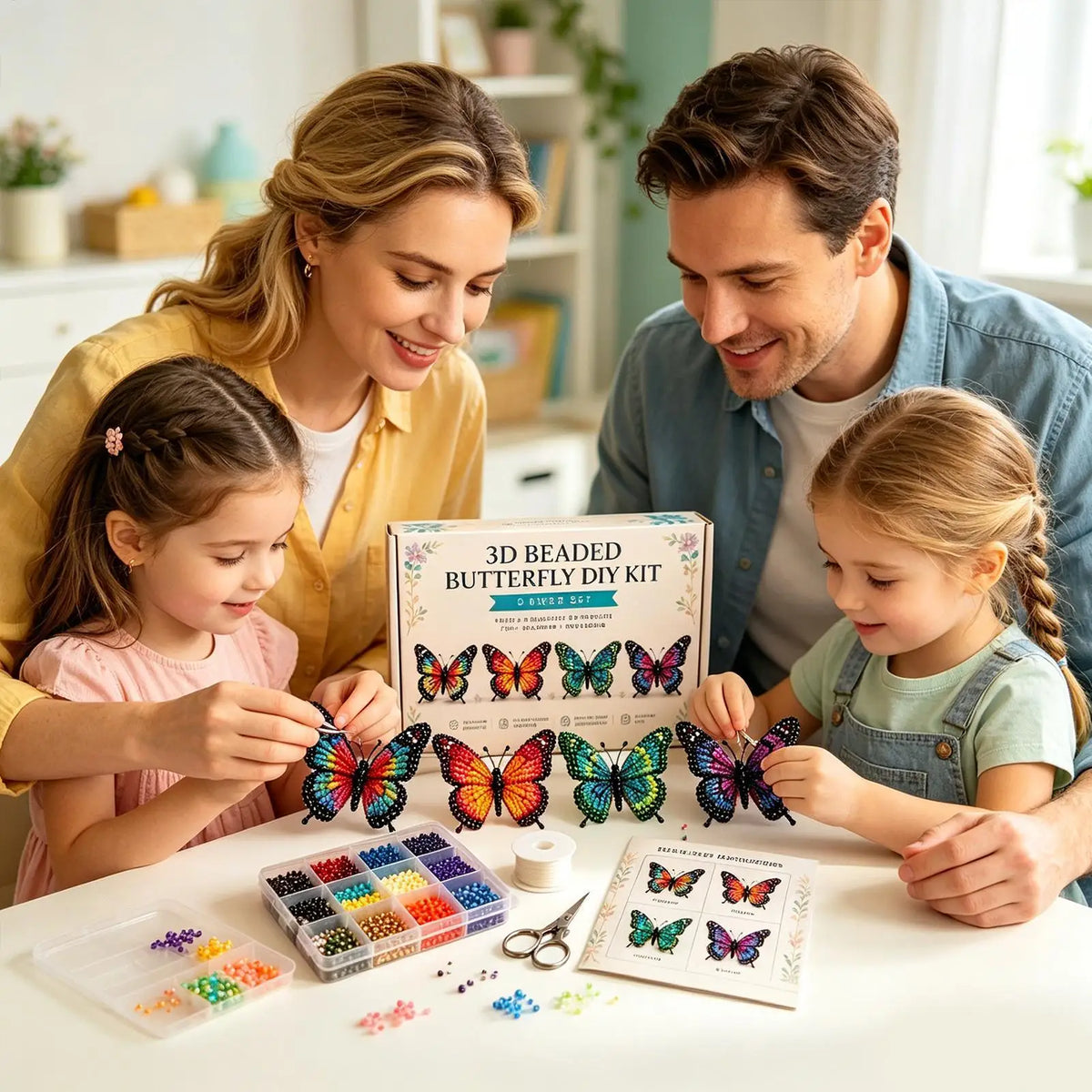 3D DIY Animal Beading Kit – 4 Cute Beaded Animals with Instructions DIY Beading Kit Qme