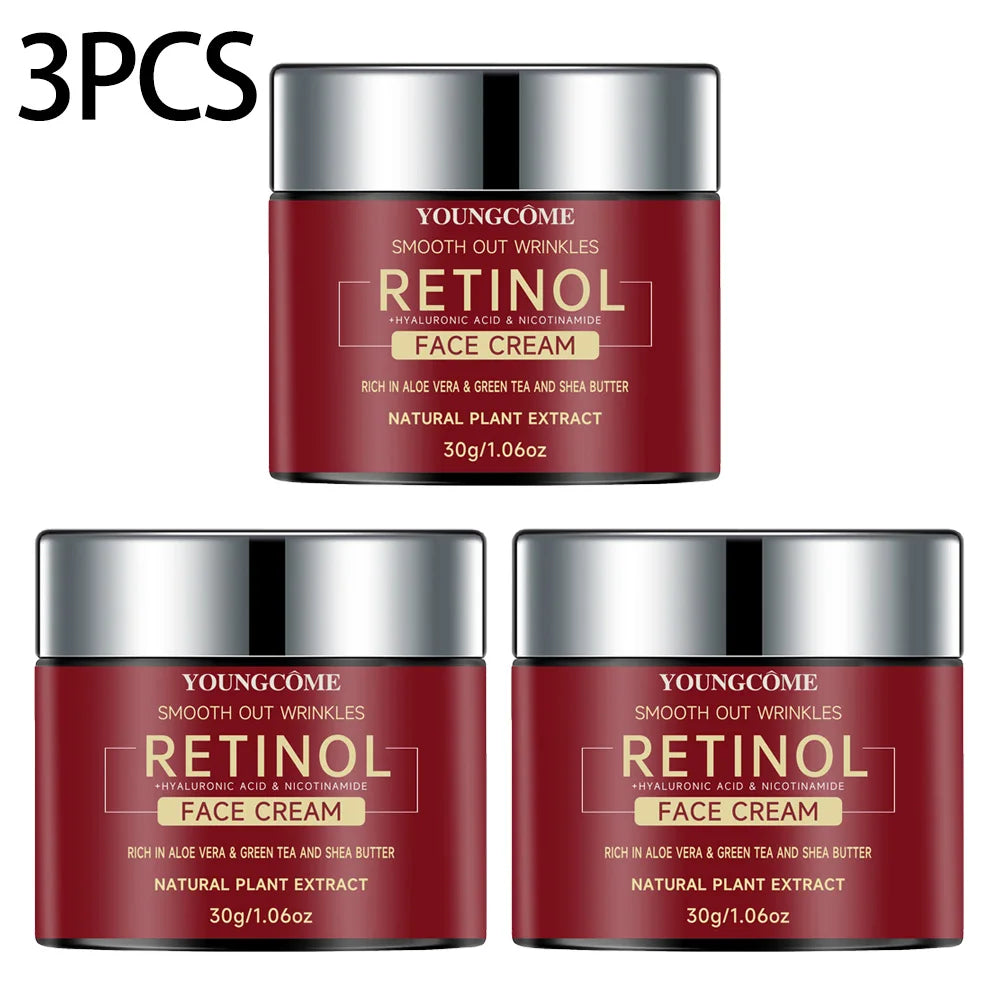 YOUNGCOME Retinol Firming Cream – Moisturizing & Brightening Retinol Face Cream Qst 30G-3PCS