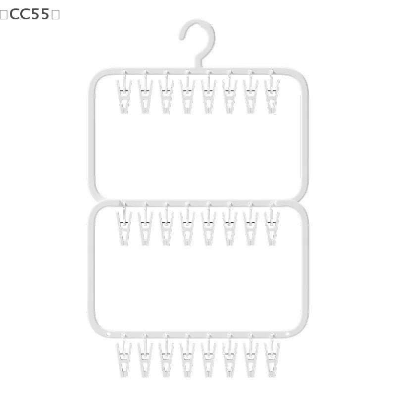 Multi-Clip Sock Drying Rack – Foldable Space-Saving Laundry Laundry Drying Rack Qst
