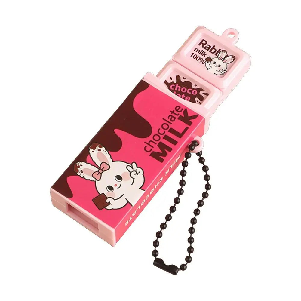 Fidget Chocolate Keychain – Fun Simulated Sensory Clicker Toy Fidget Keychain Toy Qme Pink