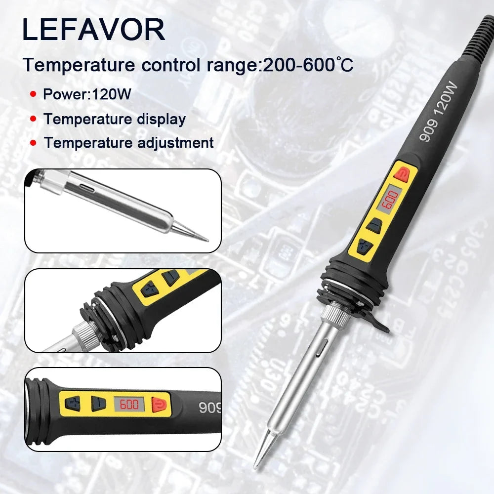 Digital Soldering Iron Kit 100W 120W 150W | Temp Calibration Digital Soldering Iron Qme