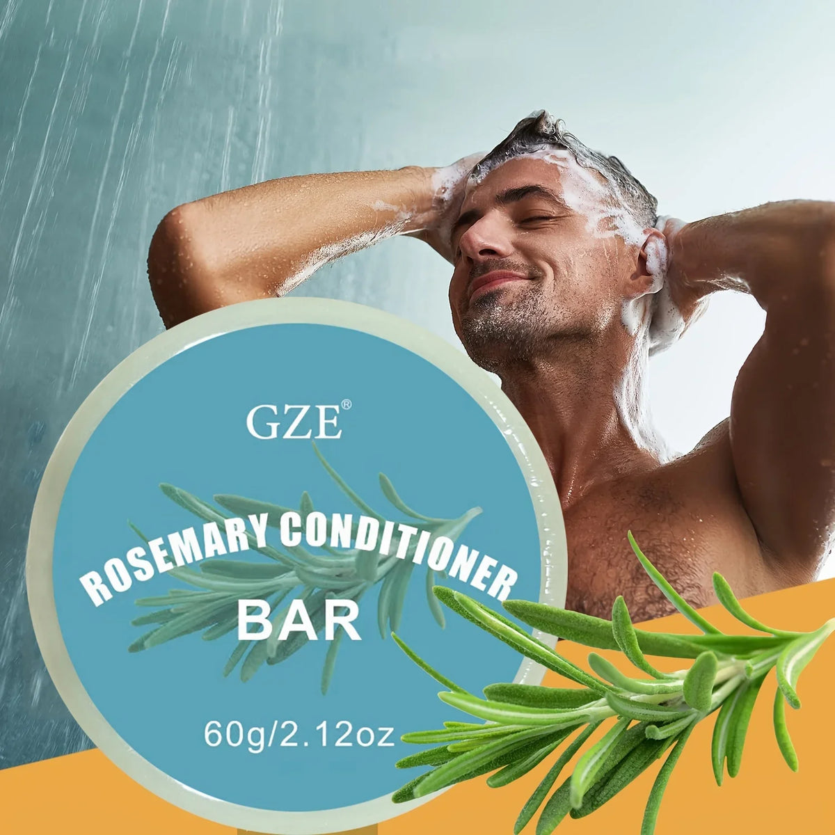 GZE Rosemary Conditioner Bar – Volumizing Hair Care Solid Conditioner Bar Qme