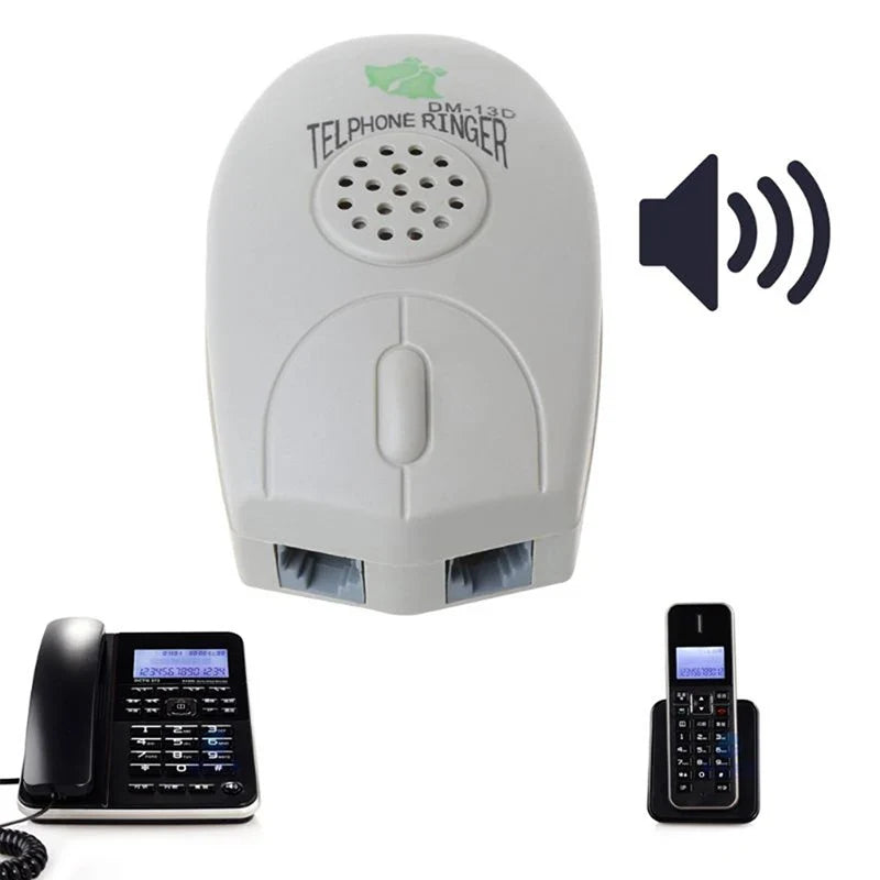 Extra Loud Landline Phone Bell Ringer Amplifier 75dB Phone Bell Ringer Qme