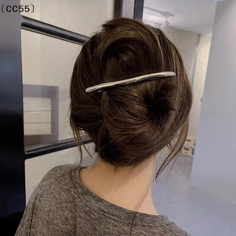11cm Vintage Golden Metal Barrette Spring Hair Clip Hairpin Hair Clip Barrette Qst