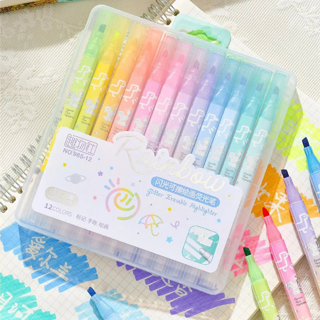 Erasable Glitter Highlighter Pens – Scrapbooking & DIY Craft Glitter Highlighter Pens Qme