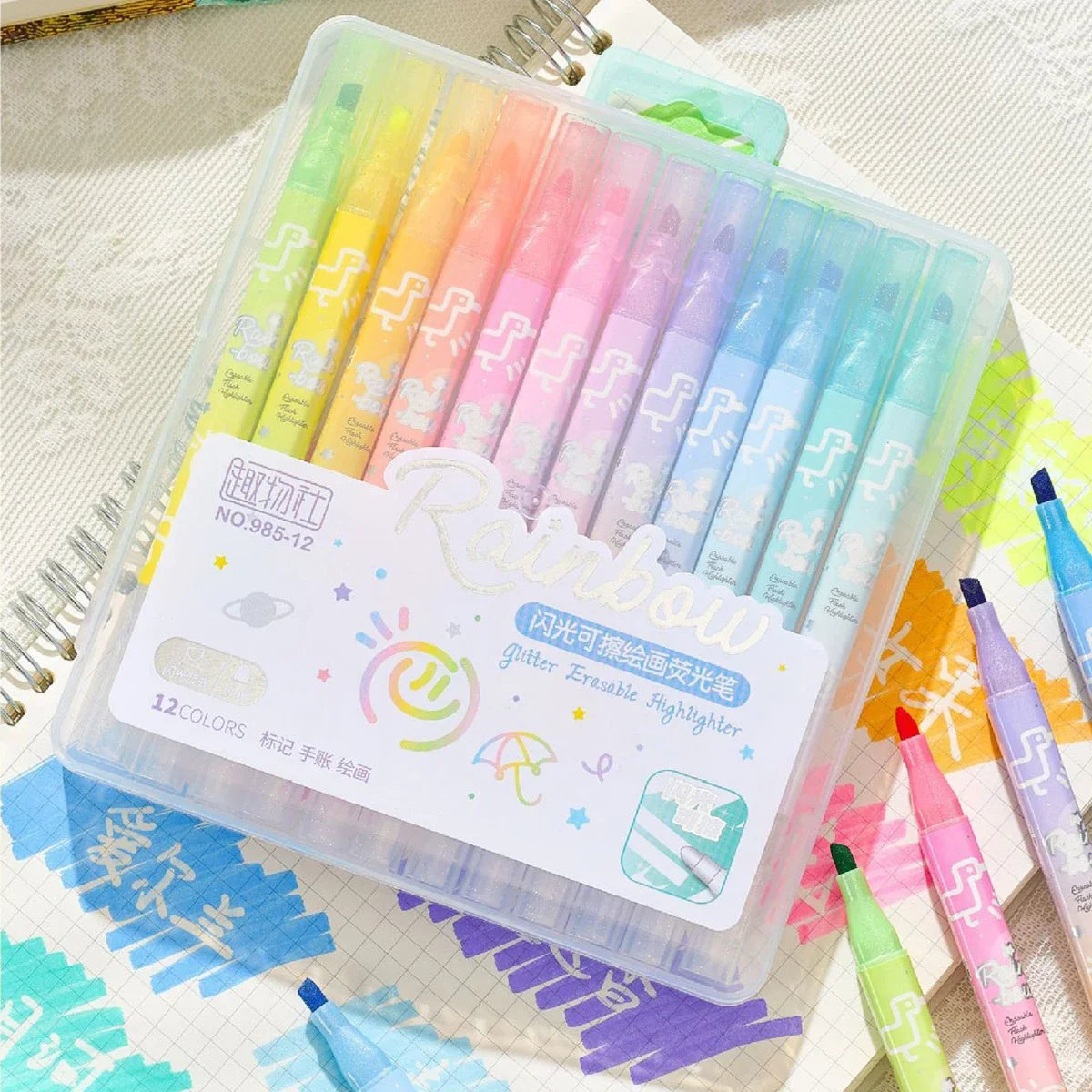 Erasable Glitter Highlighter Pens – Scrapbooking & DIY Craft Glitter Highlighter Pens Qme