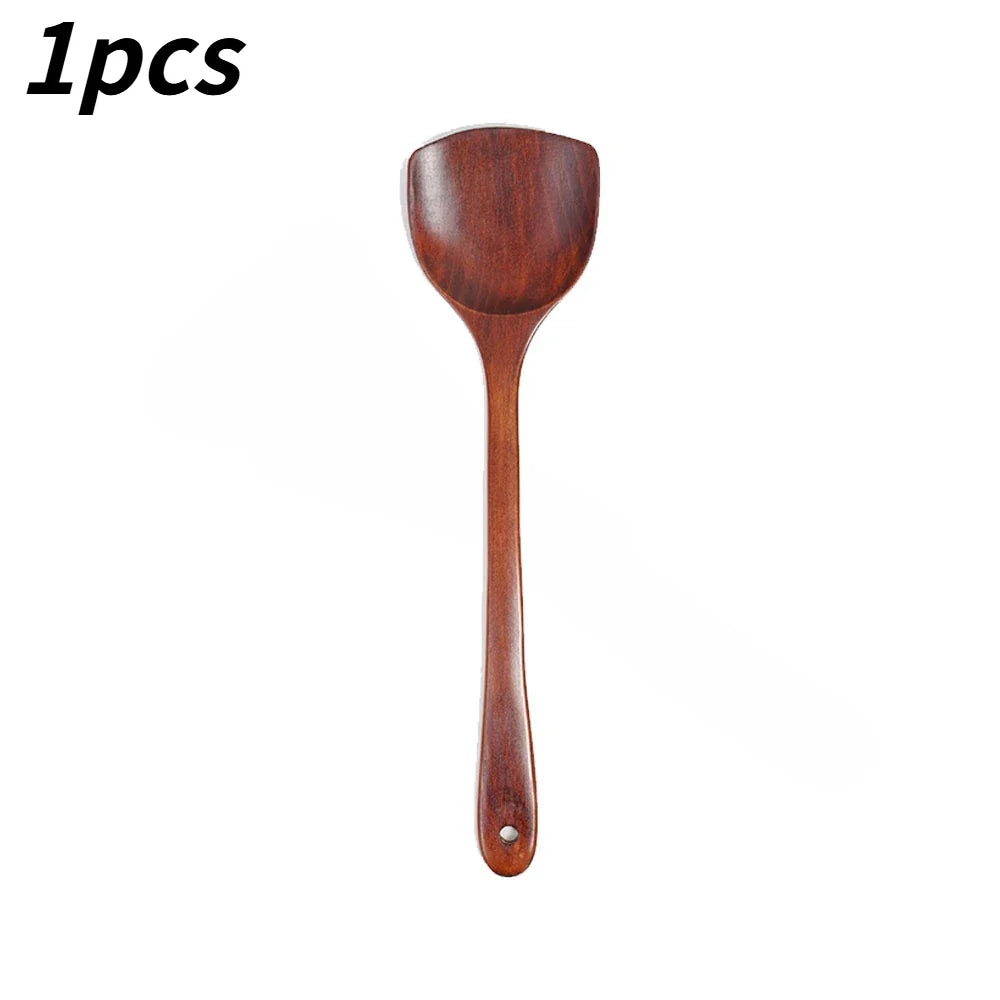 Wooden Spatula Set – 1, 3 & 5 Piece Long Handle Kitchen Tool Wooden Spatula Set Qme Wooden spatula 1pcs