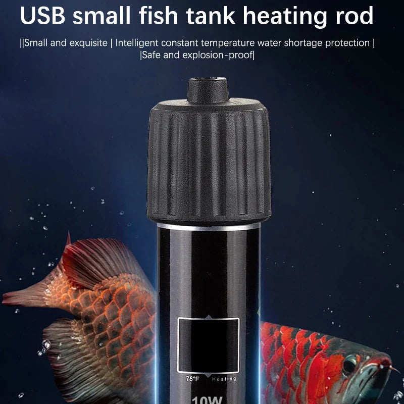 USB Mini Aquarium Heater 26°C Constant Temp – Small Fish Tank Aquarium Heater Qme