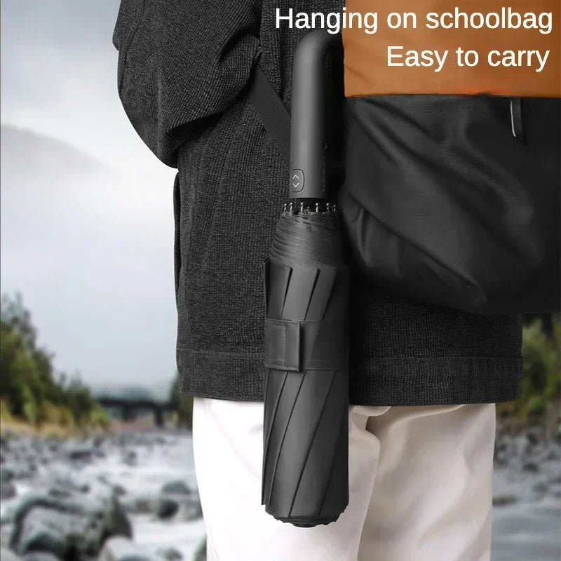 20-Bone 105cm Windproof Auto Folding Umbrella for Men Folding Umbrella Qst