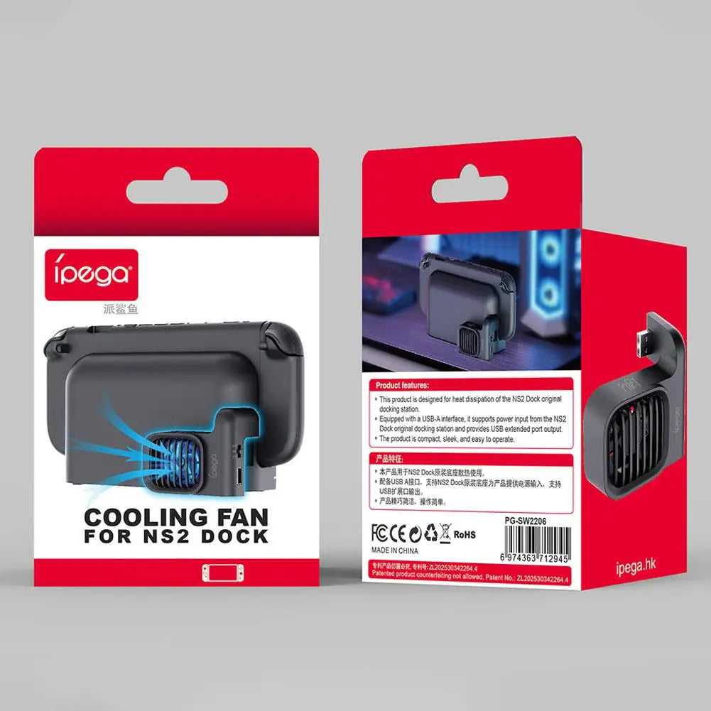 Nintendo Switch 2 Dock Cooling Fan – 2-Speed USB Console Cooler Console Cooling Fan Qme