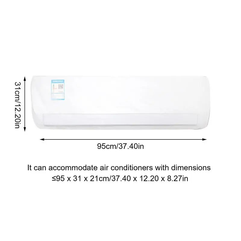 Wall AC Dust Cover – Damp-Proof PEVA Protective Cover AC Protective Cover Qst